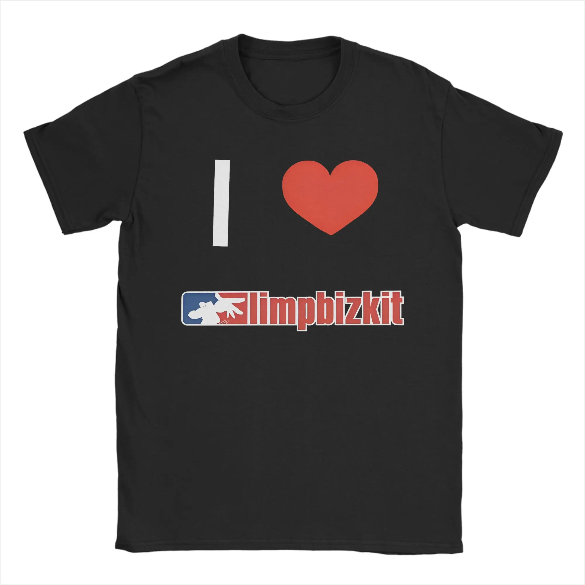 

I Love Limp Bizkit 100% Cotton T-Shirt For Men Beach Y2K Fun T Shirts Crew Neck Popular Tees Oversized Design Clothing