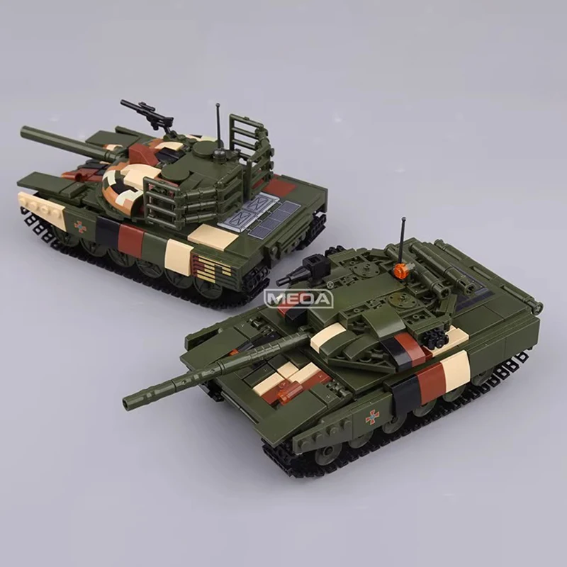

MOC WW2 Россия Военный T-64 Основный танк Строительный блок Советский средний танк Кирпичная модель DIY Военная коллекция игрушек для хобби ﻿