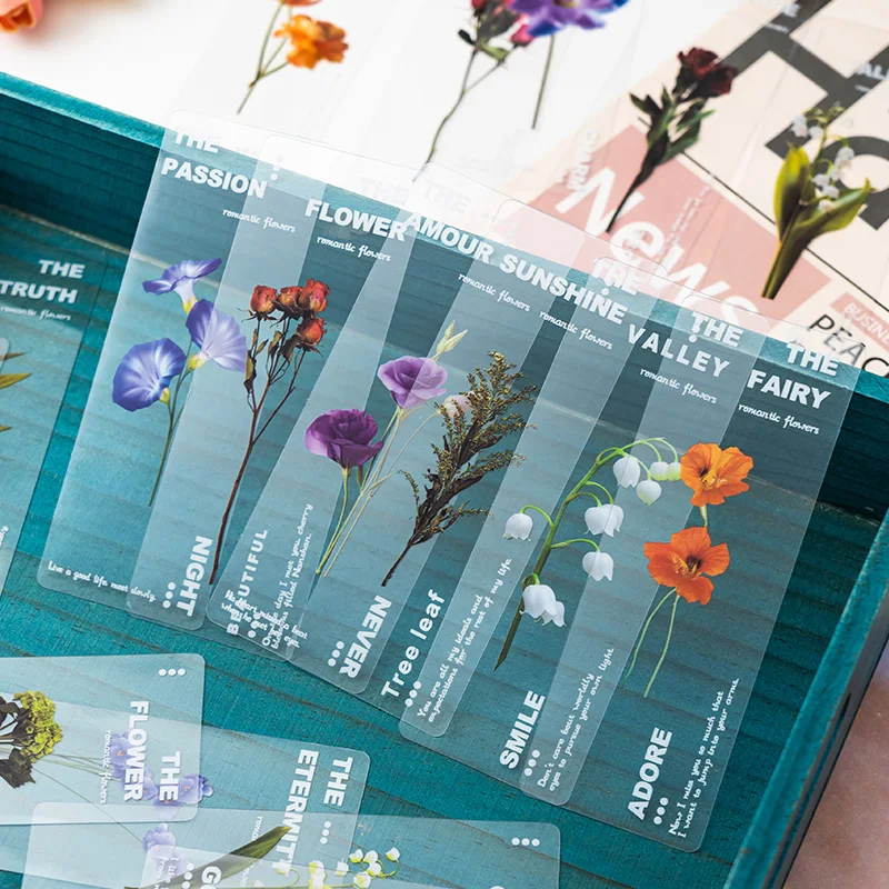 Botanical Flower Pet Bookmarks Crossover Decorative Materials Book Page Holders Literary Rewards Favors