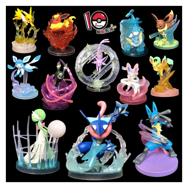 

Фигурка TOMY Pokemon, Flareon, Lucario Vaporeon, куклы, сцена, украшение, аниме карманные монстры, милая фигурка, игрушки, коллекционный подарок