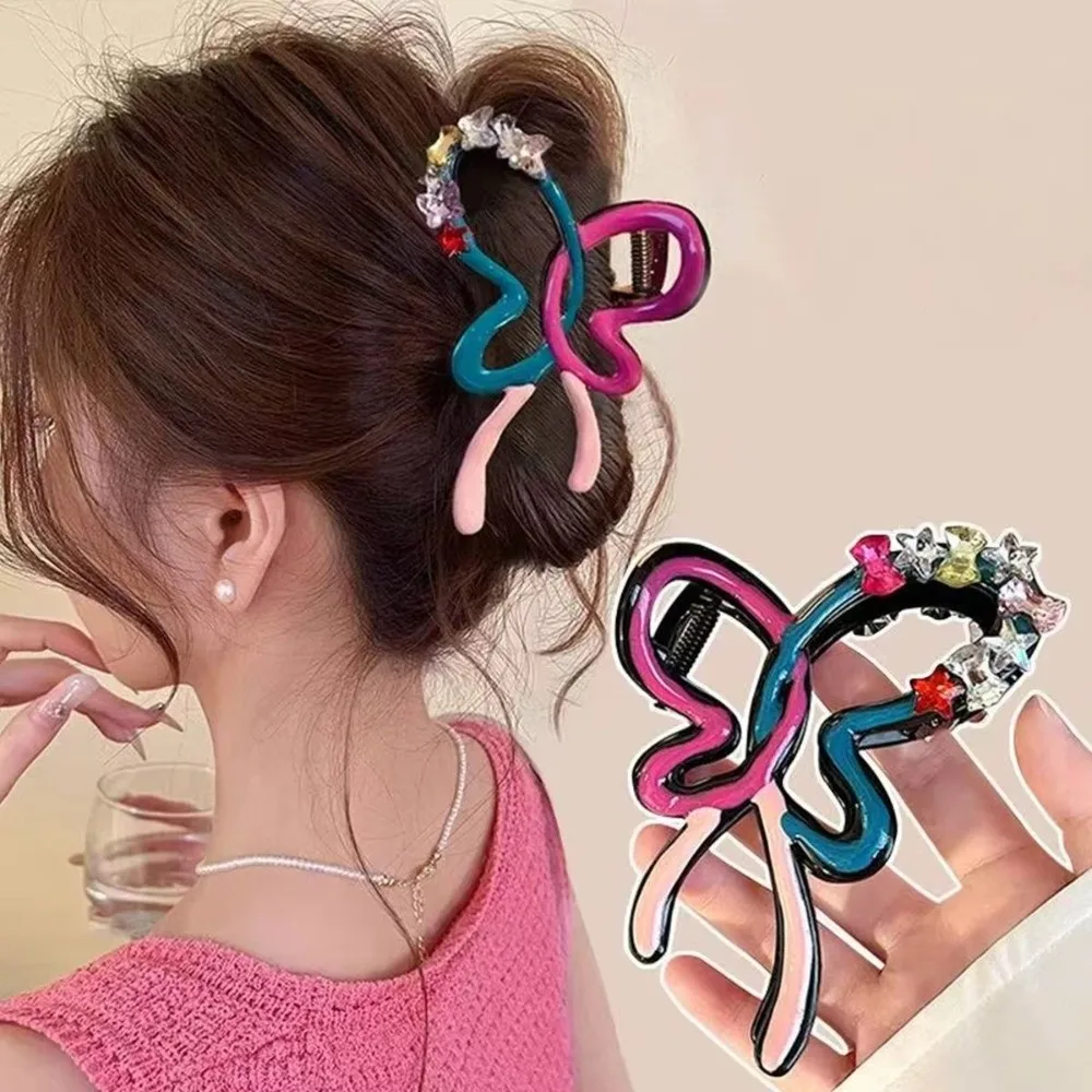 

1pc dopamine rhines butterfly hair clip, high-end and exquisite hairpin for back of head, fashionable and chic hair accessories