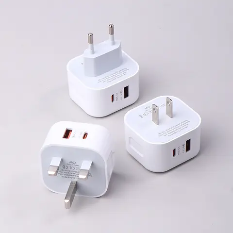 Chargeur PPS USB-C double port 100 W - Chargeur rapide GaN compact pour ordinateurs portables et téléphones, compatibilité dans le monde entier