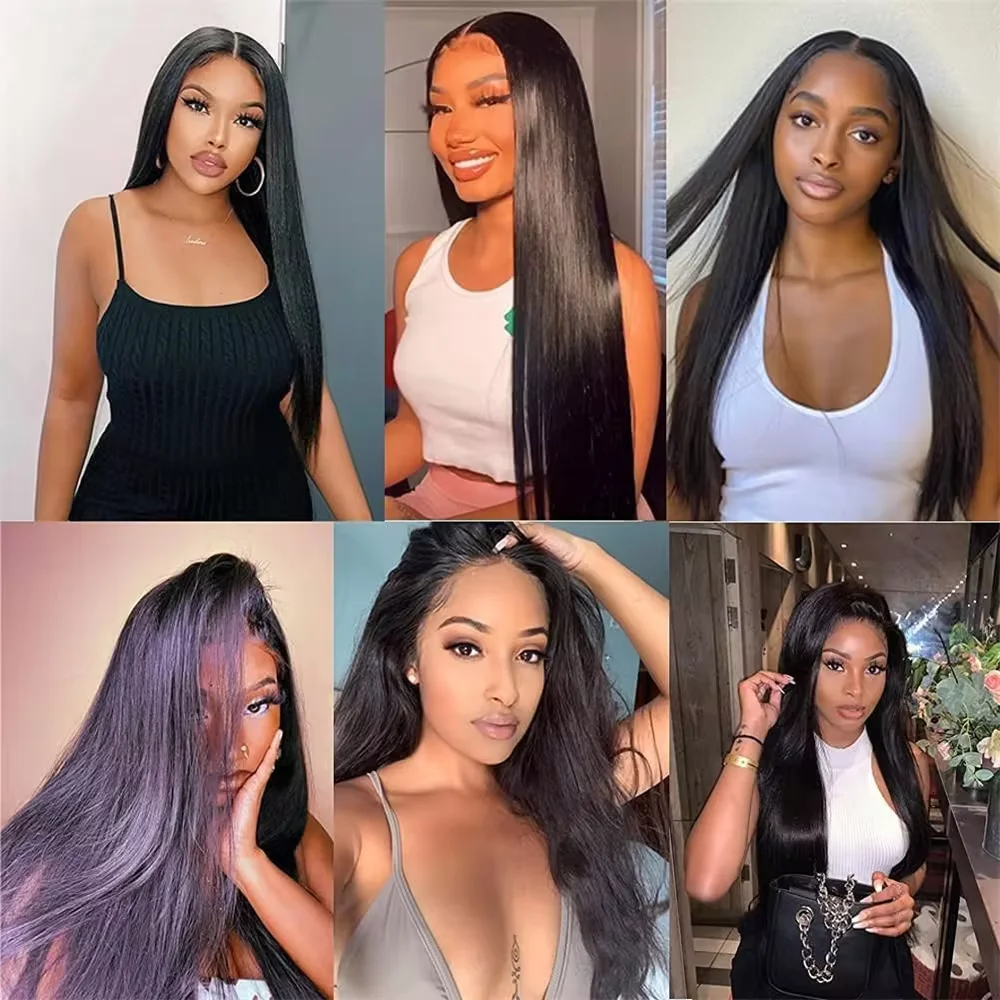 Wear Go Glueless Wig 34 36 Inch Bone Straight 13x4 HD Lace Frontal Wig Ready To Go Lace Frontal Human Hair Wig Pre Plucked Lace