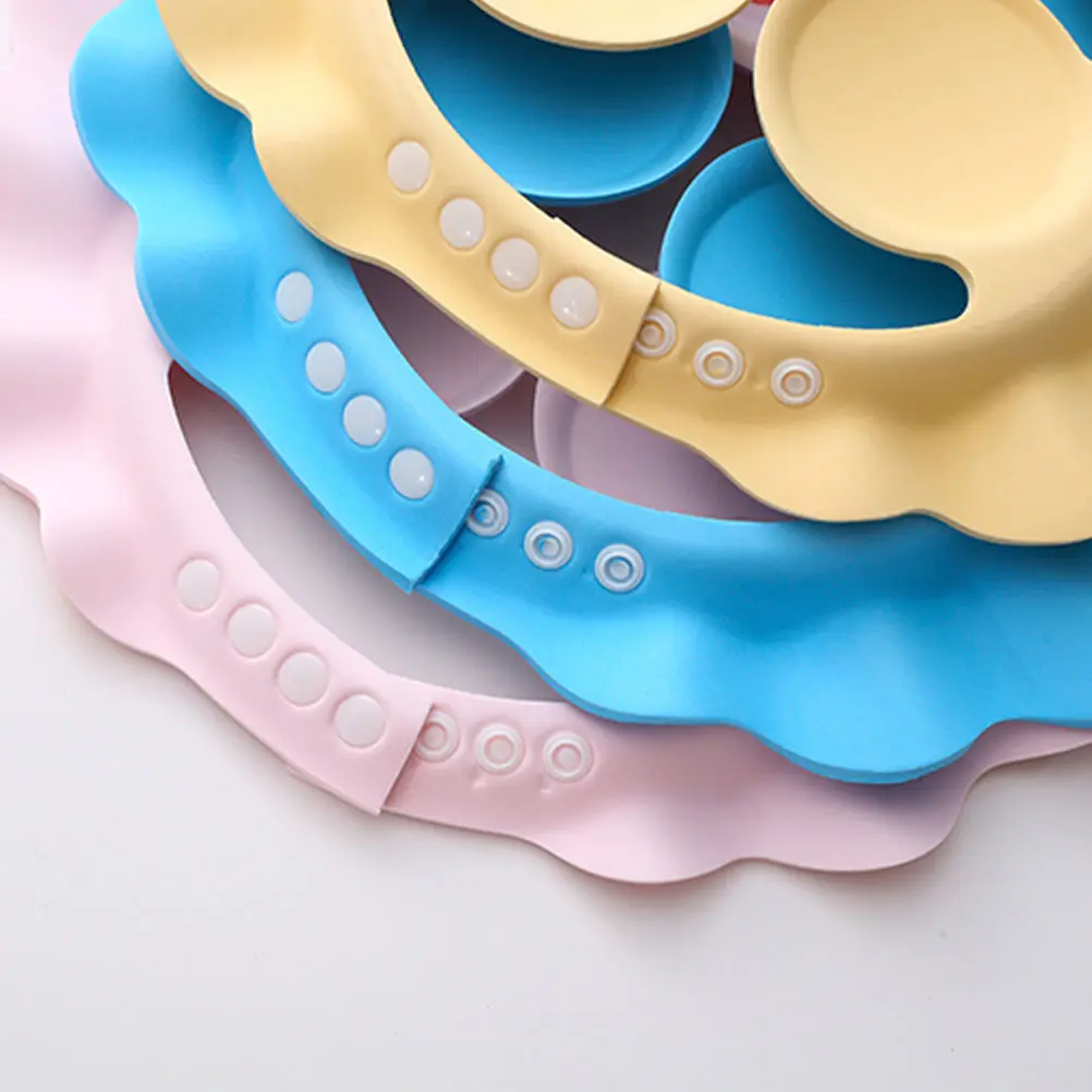 2Pcs Baby Shower Hat Adjustable Eva Hair Washing Visor Toddler Bath Shampoo Caps Protect Eyes Ears Baby Shower Caps