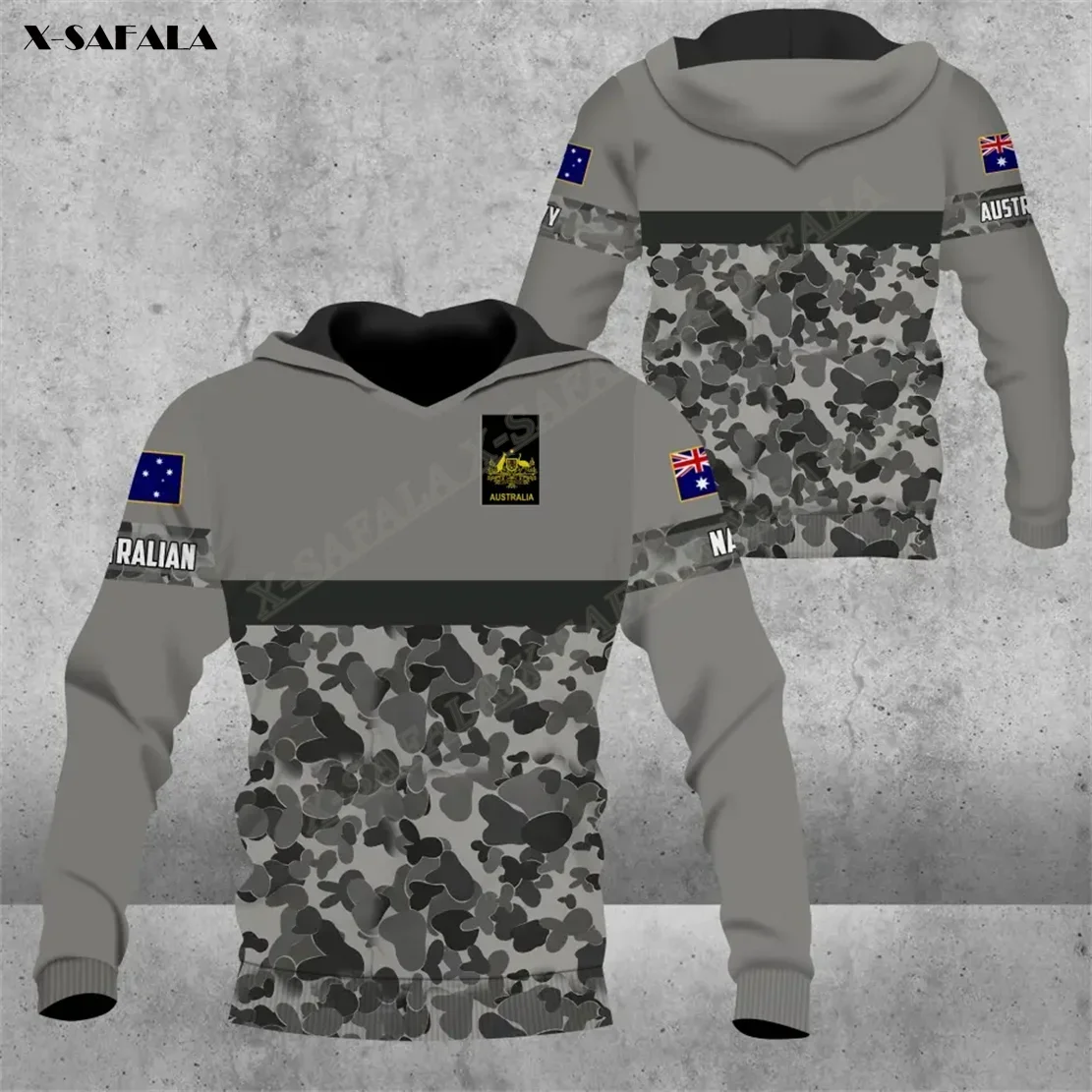 

Australia Navy Rank Custom Camo SOLDIER VETERAN 3D Print Hoodie Spring Autumn Man Outwear Hooded Pullover Tracksuits Casual