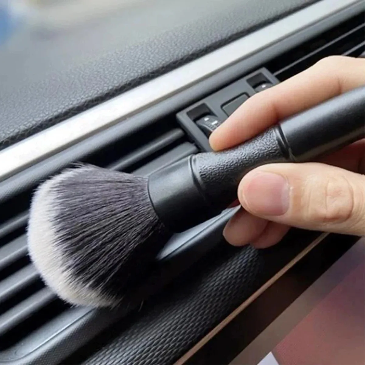 3PCS Automotive Interior Detail Brush Set Soft Synthetic Wool Instrument Panel Air Vent Dust Brush Uses For Car Cleaning