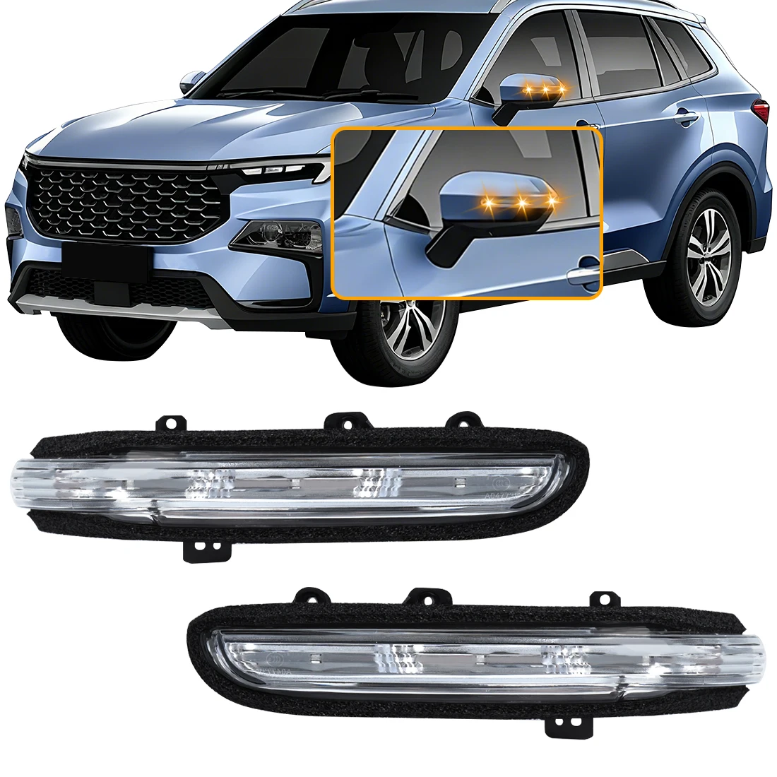 12V Rearview Mirror Turn Signal Light For Ford Territory EV Jiangling Yusheng S330 2019 2020 2021 2022 2023 Side Indicator Lamp