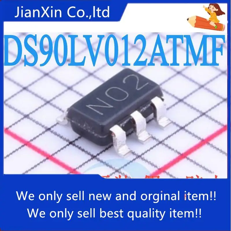 

10 шт. 100% оригинальный новый DS90LV012ATMF Silkscreen N02 SMD SOT23-5 Transceiver