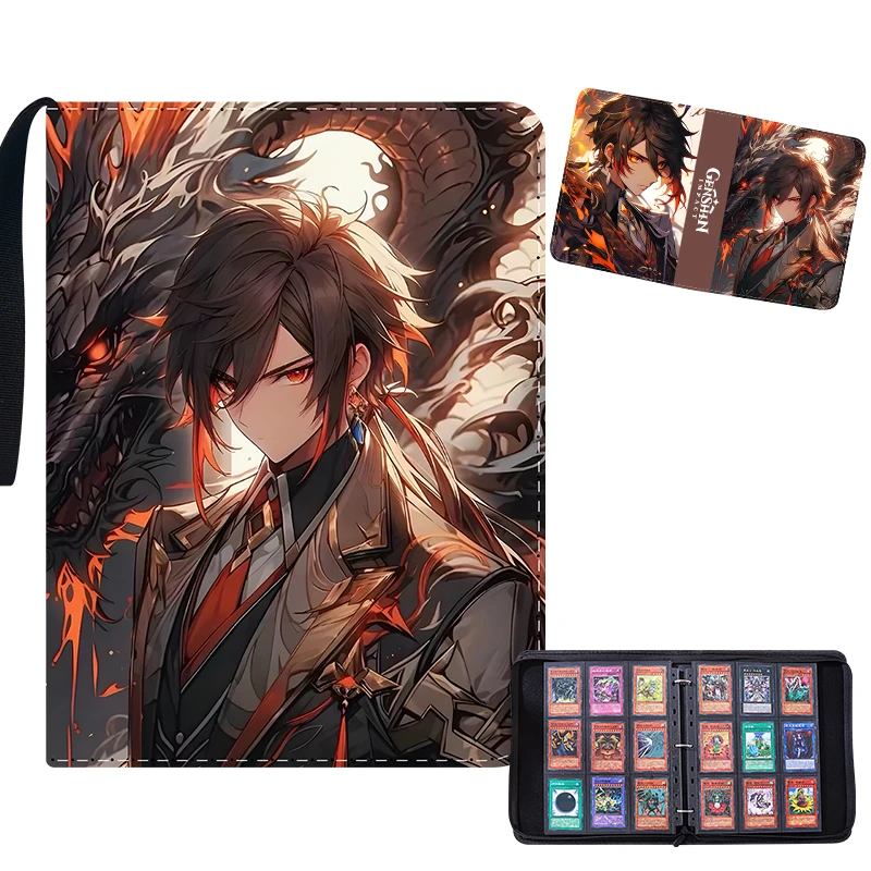 Genshin Impact Animation بطاقة ذات سعة كبيرة أربعة تسعة قصر فاخر بسحاب حقيبة بيك اب بطاقة بطاقة مجموعة الأطفال #5