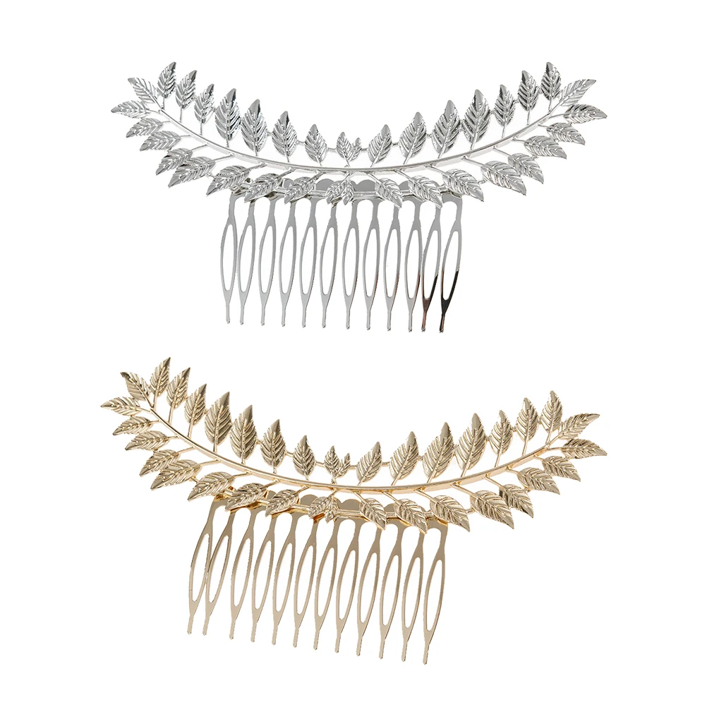

2 шт. металлические заколки-гребни в форме листьев, модный аксессуар для женщин, уникальный головной убор, креативная боковая заколка для волос, для вечеринок и фестивалей