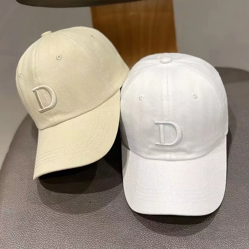 Korean Version Cotton Baseball Cap Letter D Embroidered Soft Top Cap Snapback Men Golf Hat Casual Sun Hat Gorras Hombre