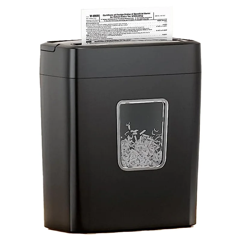 Paper Basket Paper Shredder Machine, adequado para Staples, adequado para Home Office, 8 folhas, 14.5L, 40 min