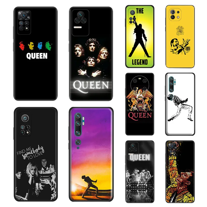 Phone Case For Redmi Note 12 12s 11 11S 10 4G Lite 10S Note10 Pro 9 9T 8 8T 7 9S QUEEN Band Camera Protective Cover