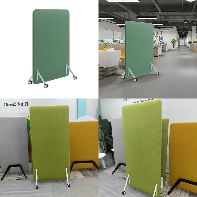 Movable Acoustic Partition Wall Soundproof Floor Screen for Office Library Creative Decor Noise Reducing Room Divider