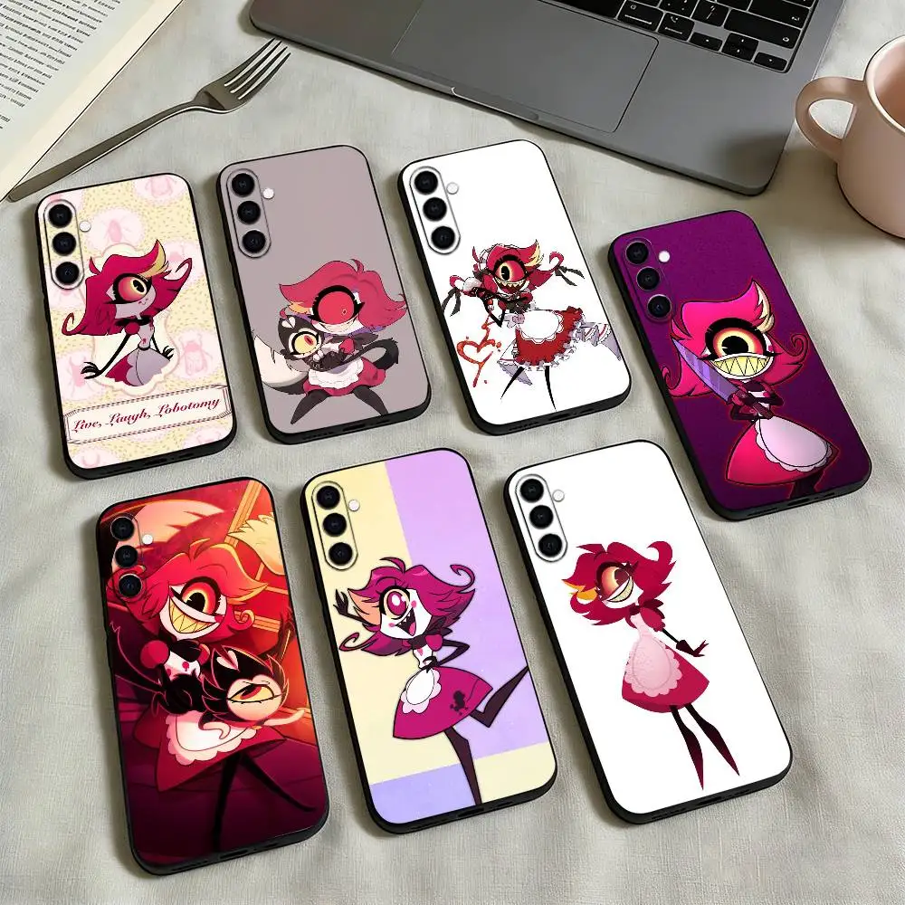 

N-Niffty H-Hazbin H-Hotel Phone Case For Samsung Galaxy A73,A72,A71,A70,A53,A52,A51,Soft Silicone Black Cover