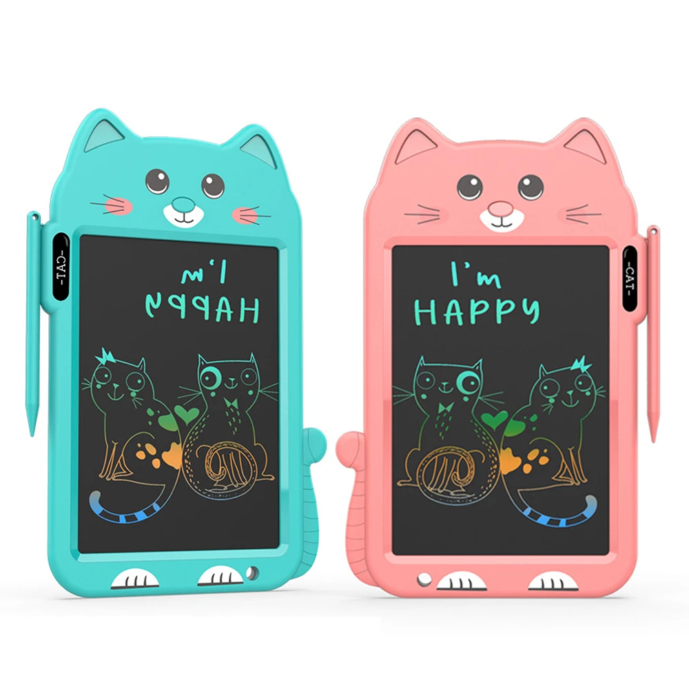 

Cute Cartoon Cat 8.8Inch LCD Writing Tablets Colorful Screen Drawing Pad Doodle Board Toy and Learning Tool for Kids Gift L42