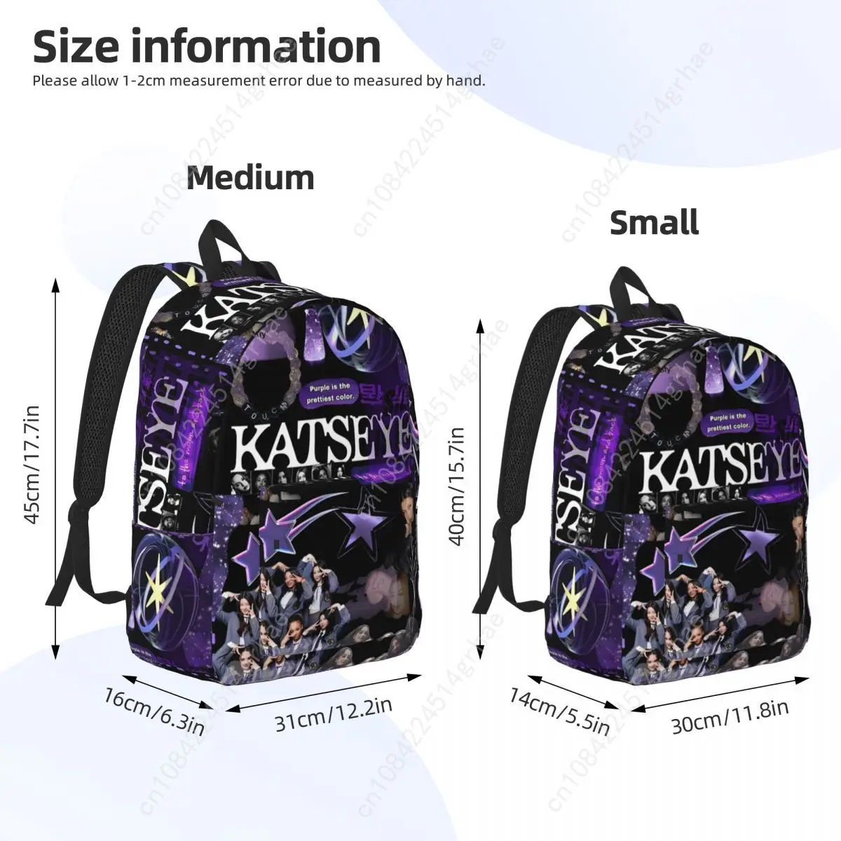 Katseye Fashion Backpack Sports High School Work Daypack untuk Pria Wanita Tas Bahu Laptop