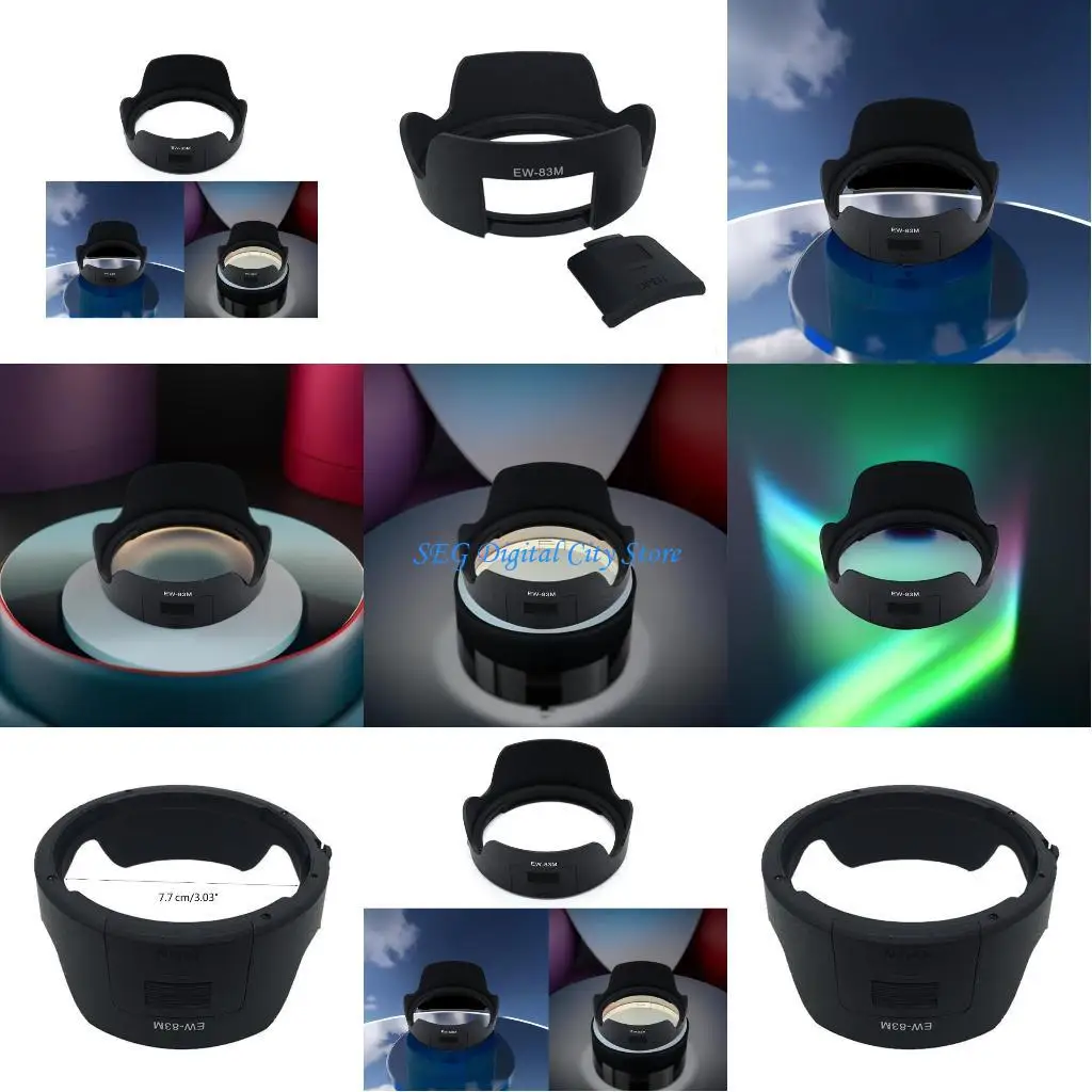 

U75B Snap-on Mount Camera Lens Shade EW-83M Lens Hood for EF 24-105mm f/3.5-5.6 ISSTM Lens Replacement Lens Cover Cap