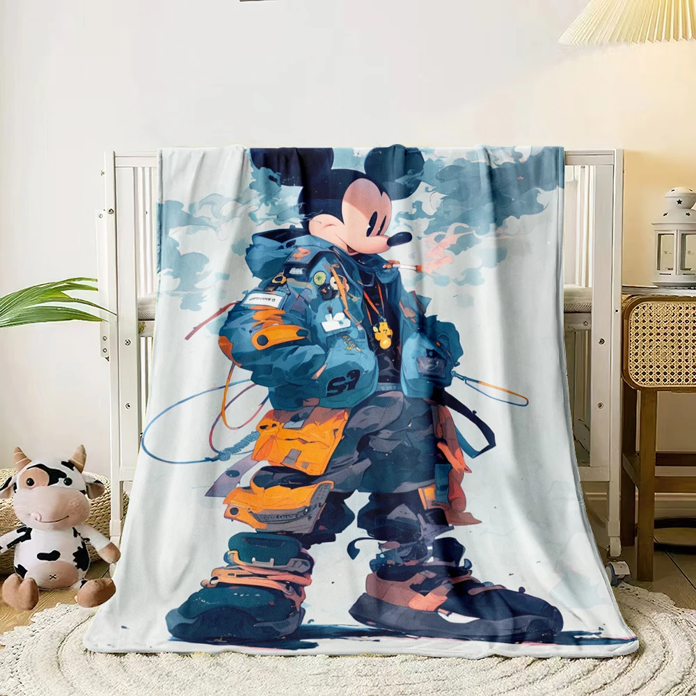 Disney Mickey Mouse blanket - Lightweight Flannel Throw for sofas, travel, camping, living rooms, offices, sofa, chairs and beds