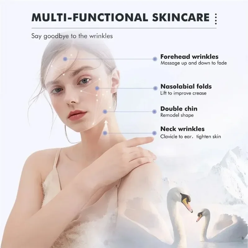 Appareil de soin de beauté à micro-courant EMS, masseur facial, ligne en V, lifting du visage et du cou, lifting du ruisseau, LED photon, raffermissement, remodelage, anti-déformable