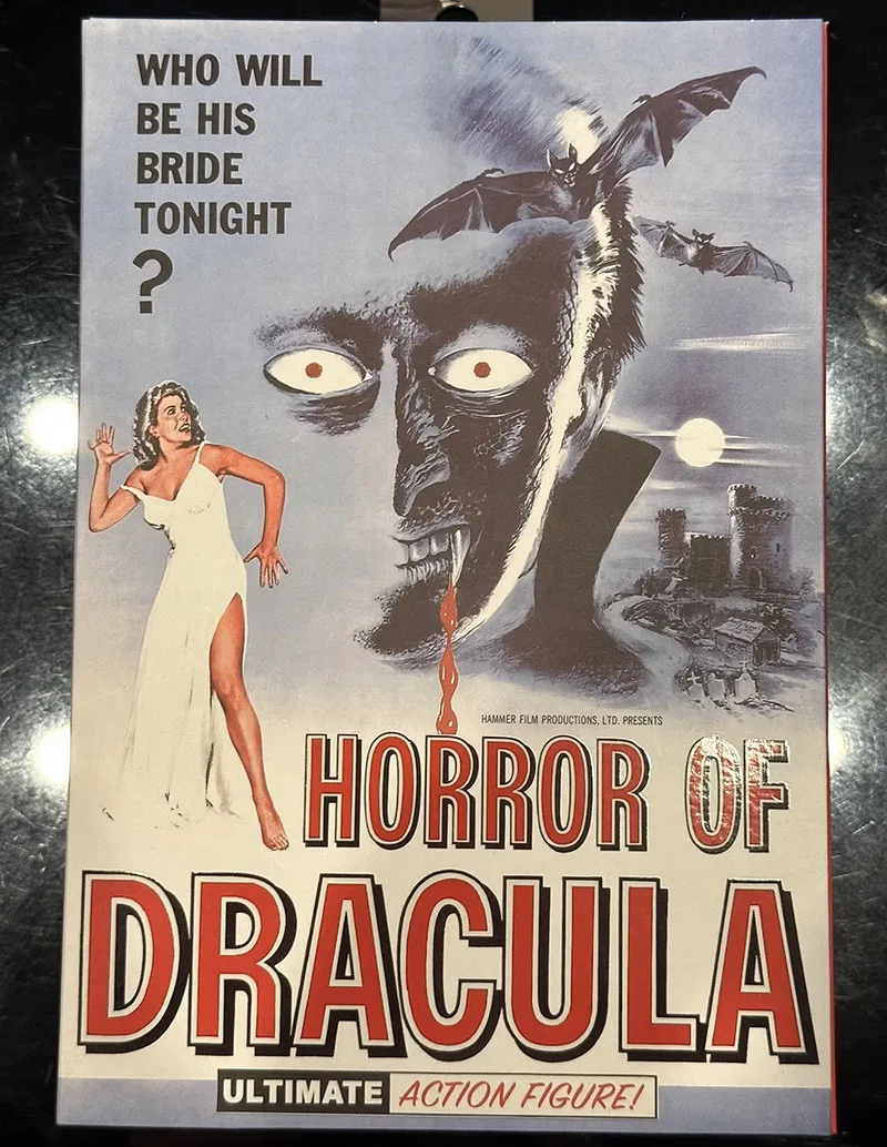 NECA 07000 figura de acción de monstruos universales 1958 Horror de Drácula figuras definitivas Anime 7 pulgadas modelo de colección juguetes originales