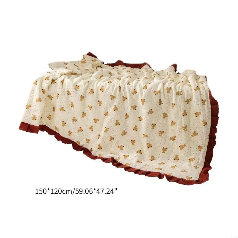 Colchas cama infantis F3KC, cobertor para recém-nascidos, presente chuveiro para berço carrinho criança