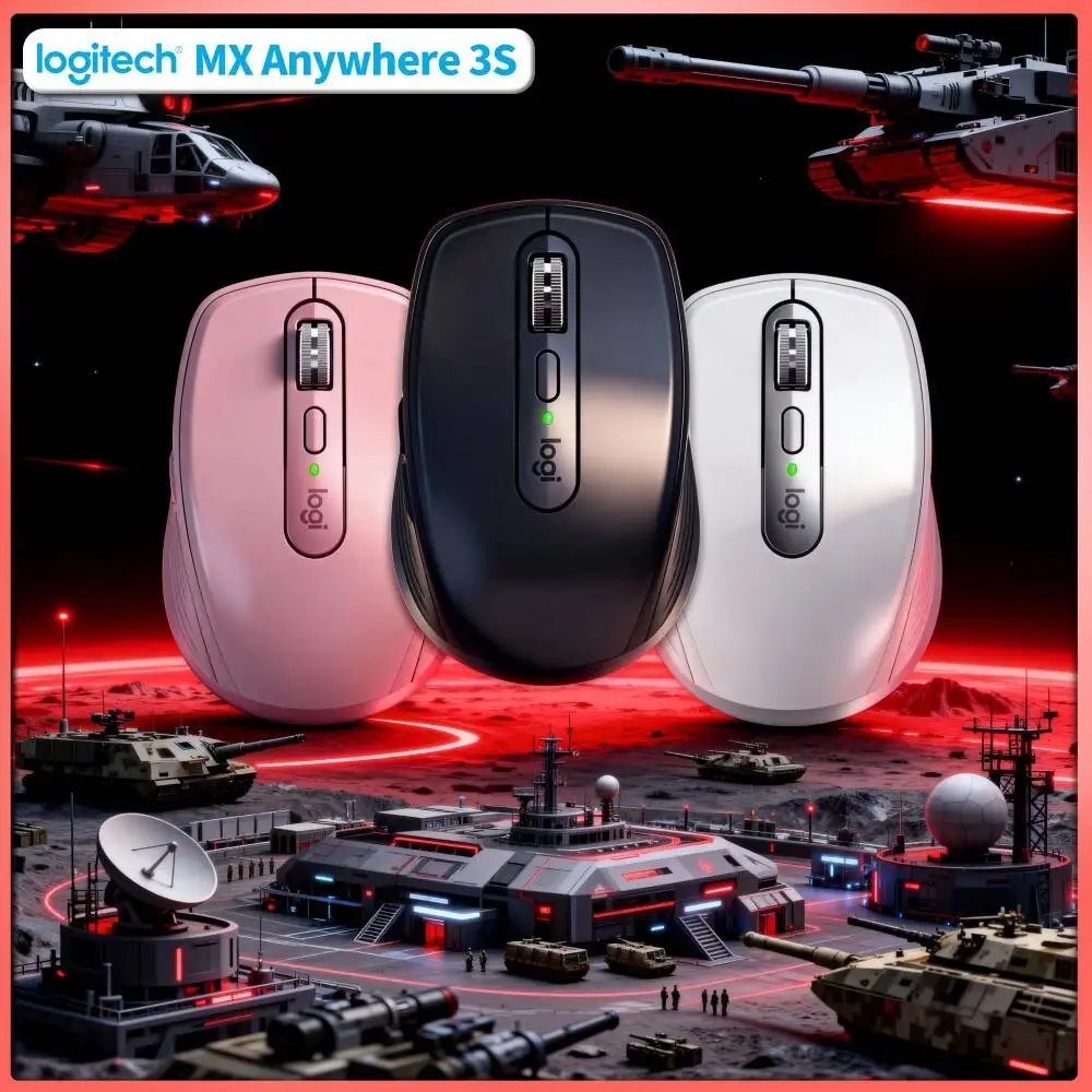 Creator MX Anywhere 3S - 8000 DPI, Precision Scroll, Silent Click, Perfect for Jewelry Brand Poster & Design Task