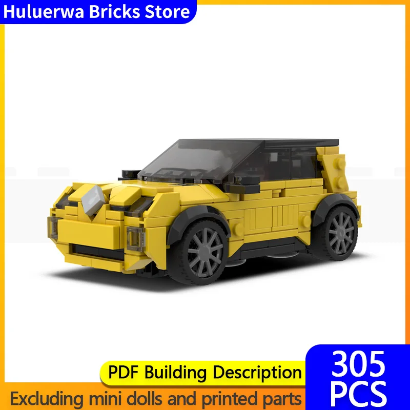 

Модель скоростного гоночного автомобиля MOC, строительные кирпичи 5E, маленький городской автомобиль, модульная технология, детские праздничные подарки, сборка игрушек, костюм