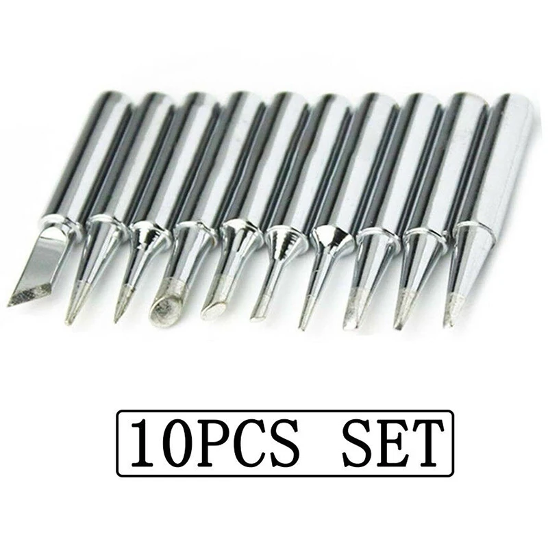 10Pcs Solder Screwdriver Iron Tip Set 900M-T For Hakko Soldering Station Tool