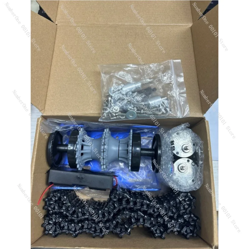 T101 Tank Chassis Tracked Car Platform with Dual DC 12V 350RPM Motor, DIY Robot Toy Part for Arduino