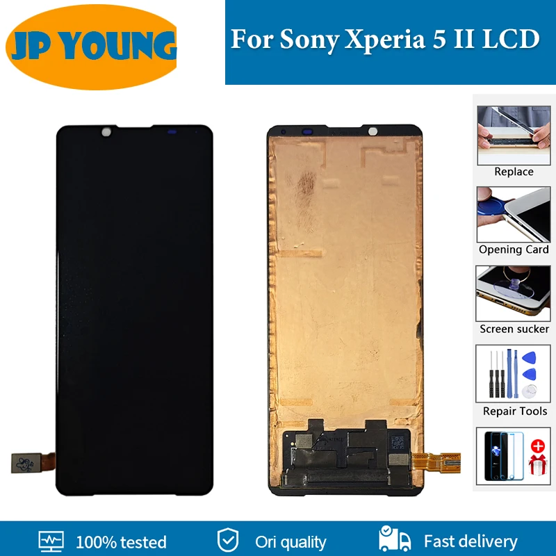 

6,1-дюймовый OLED-дисплей для Sony Xperia 5 II с ЖК-дисплеем с ожоговым экраном, сенсорной панелью и дигитайзером в сборе, замена ЖК-дисплея Sony X1 III