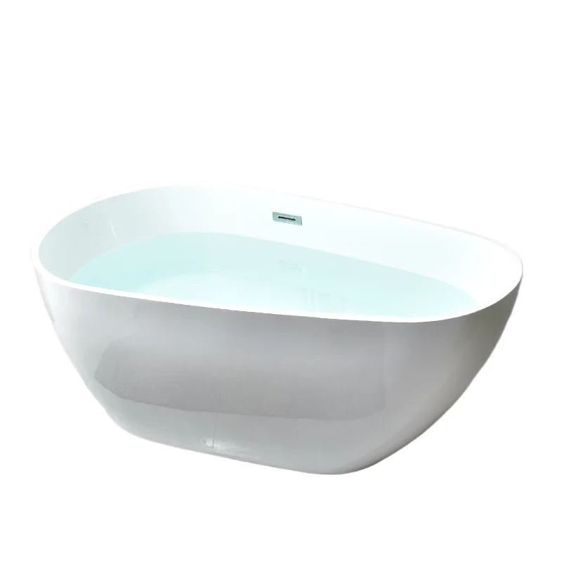 

Bathtub Small apartment household adult, independent seamless integrated acrylic family bath