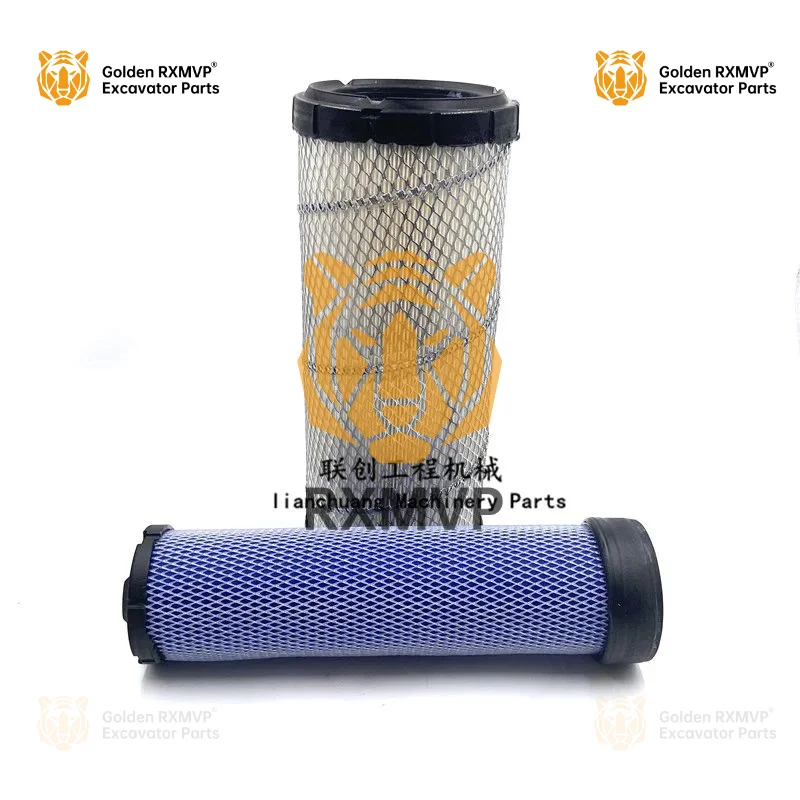 For SDLG LG60 air filter oil diesel grid oil water filter hydraulic inlet and outlet oil filter excavator accessories