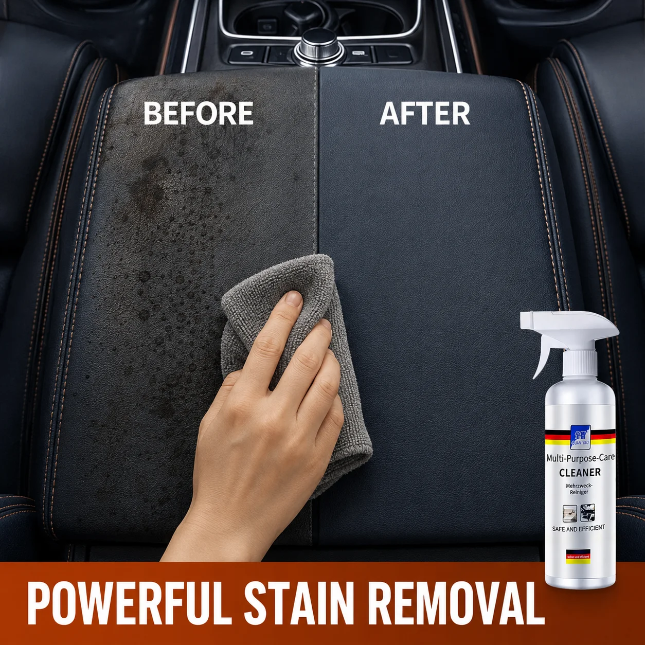 New Update Multifunctional Car Upholstery Cleaner Car Upholstery Seat Waterless Wash Powerful De-Greasing Cleaner Universal