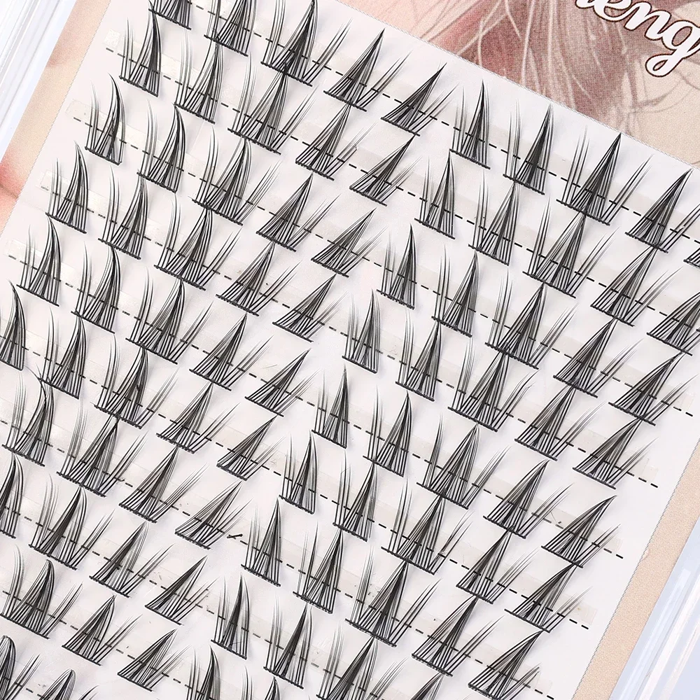 1/box 100 Bundles False Eyelashes Brown Sunflower Lashes Natural Manga Anime Eyelashes Individual Eyelashes Extension Makeup