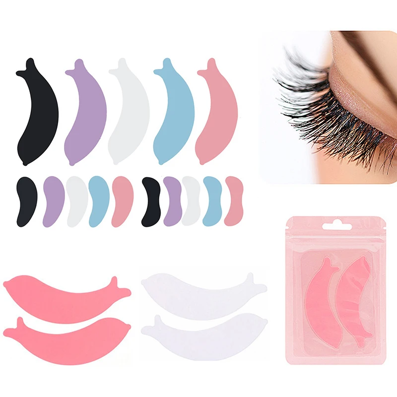 Flower Type Lower Eyelash Eye Pads Silicone Stripe Lash Lift Eyelash Extension Reusable Patches Under Eye Gel Patch Makeup Tool