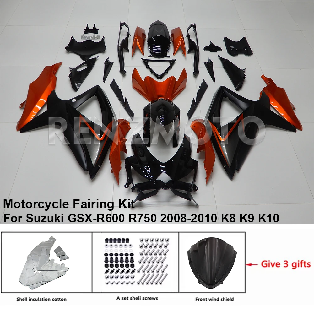 

S0608-103a Motorcycle Fairing Set Body Kit Plastic For Suzuki GSX-R600 R750 2008-2010 K8 K9 Accessories ABS Injection Bodywork