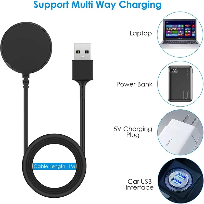 Magnetic Charger For Samsung Galaxy Watch 5 Pro Fast Charging USB Charging Dock For Samsung Watch 5 4 3 2 1 Universal Charging