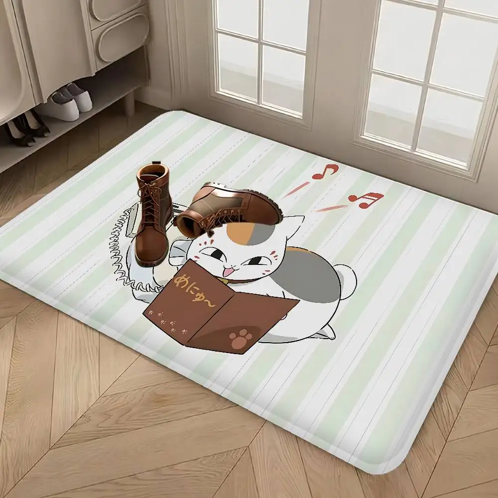 Natsumes Book Nyanko Sensei Floor Mat Non-Slip Laundry Room Mat Laundry Decor Balcony Child Living Room Household Carpets