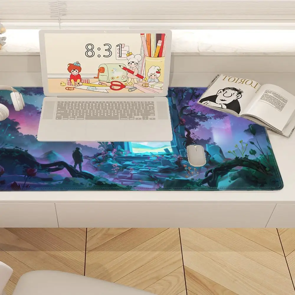 Ink Painting Landscape Mouse Pad Cherry blossom Desk Mat starry night gaming mats anti-slip Durable offices accessories mousemat