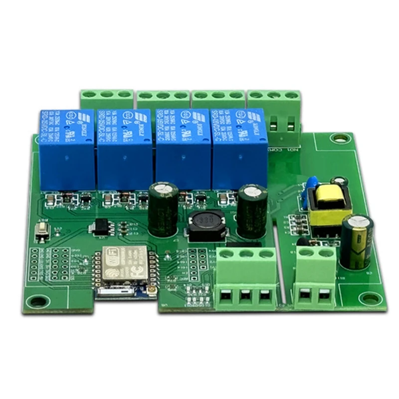 Imagem -04 - Power Supply Módulo de Relé Esp8266 Development Board Módulo de Desenvolvimento Secundário Way Módulo Wifi Esp07 ac dc