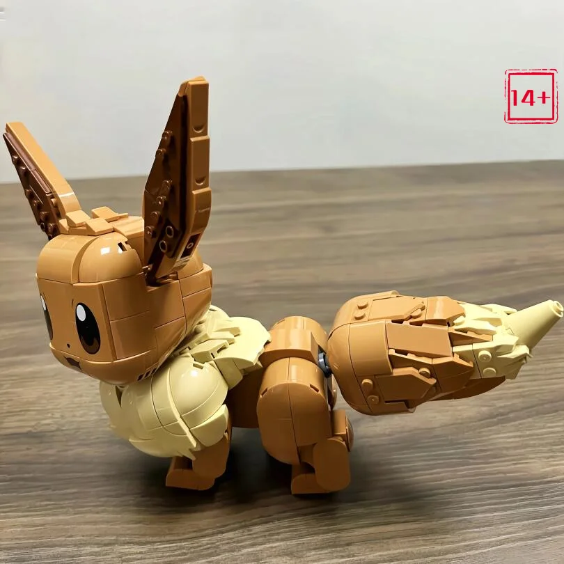 2026 IN STOCK 587pcs Hot Game Magical Pet Pocket Elf Fox Eevee Building Blocks Figure 3D Model Bricks Toy For Birthday Gifts view 4