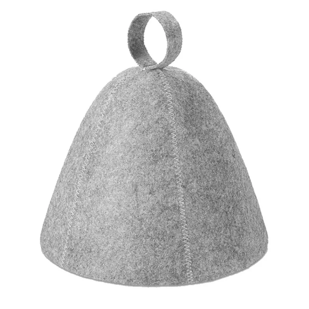 Woolen Sauna Cap, Sauna Cap for Hot Spring Bathroom, Absorbent Hair-Drying Cap