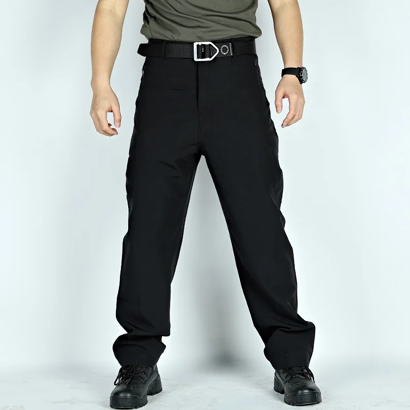 Men's waterproof multi-bag pants outdoor overalls wear-resistant tear-resistant pants military fan pants