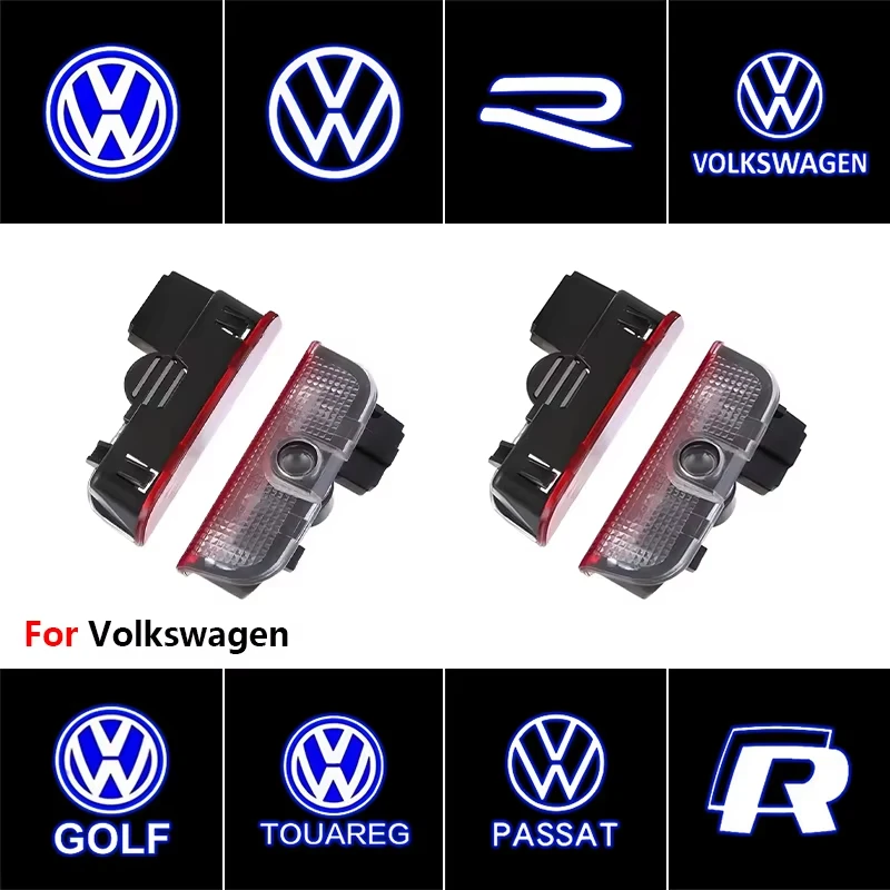 2 For VW Passat B6 B7 B8 B9 Touareg Golf 5 6 7 GTI R Jetta MK6 MK7 LED Car Door Projector Welcome Ghost Shadow Light Accessories - view 5