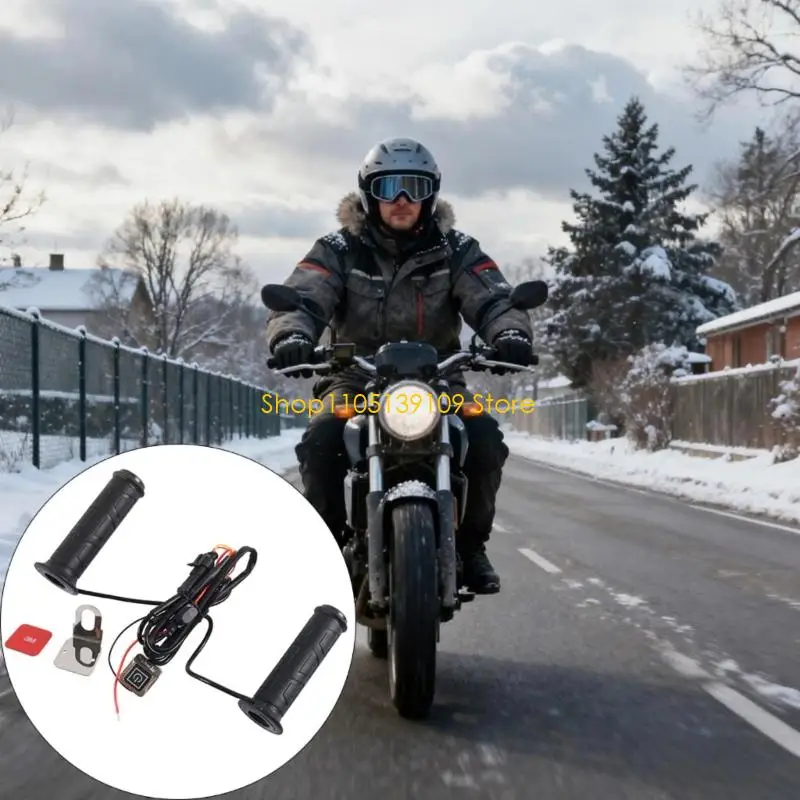 3 وضع تسخين لمقبض الدراجة النارية، 12 فولت، تحكم ذكي في درجة الحرارة، ملحقات ركوب الشتاء