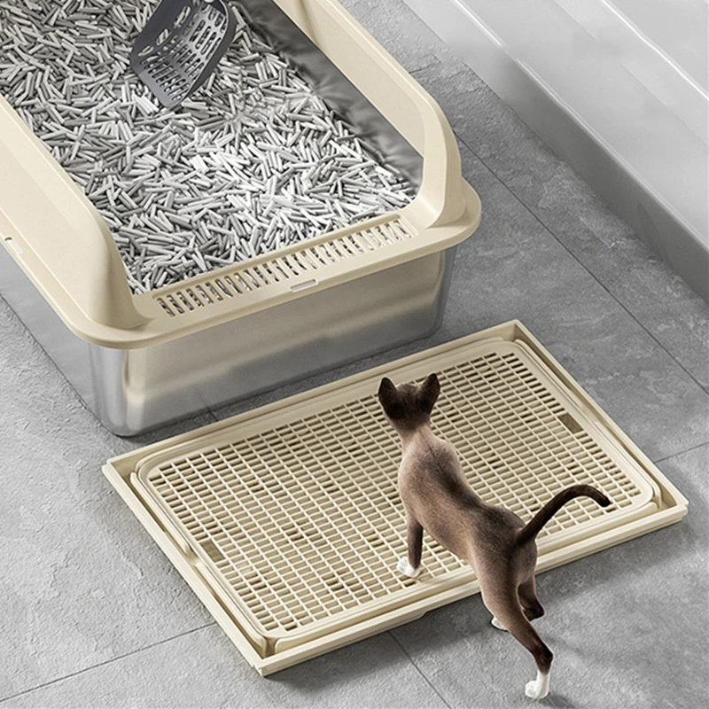 

Large Double Layer Spliceable Cat Litter Mat Lightweight Sturdy Washable Anti-Tracking Pet Litter Box Mat Pets Cleaning Supplies