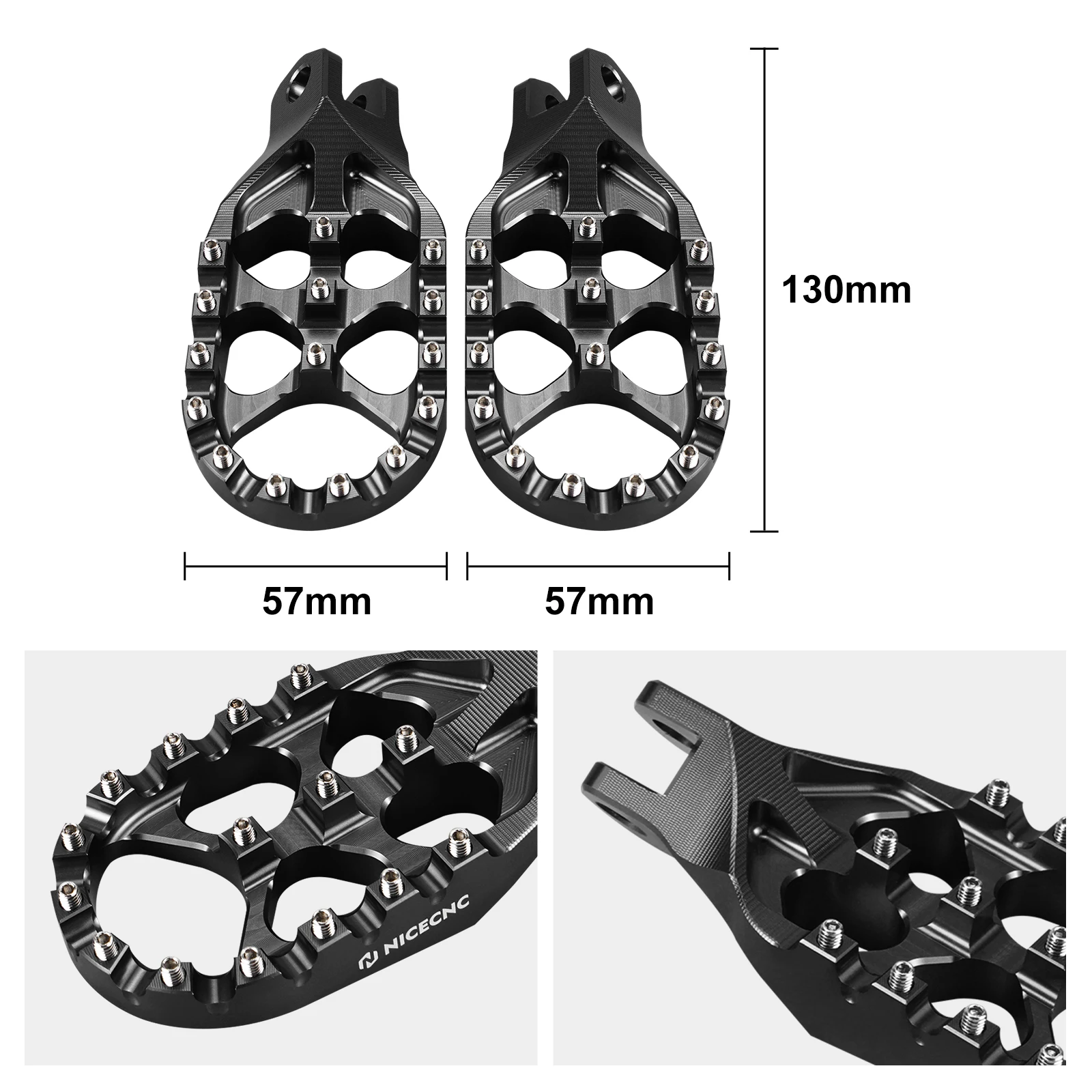 Enlarged Forged Aluminum Foot Pegs Footrest Footpegs For Suzuki DRZ400S 2000-2024 DRZ400SM 2005-2024 DR-Z 400S 400SM 2023 2022