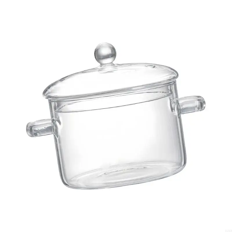 62KD Practical Borosilicate Glass Cooking Pot Large Capacity For Soups Stews And Pastas Dishes