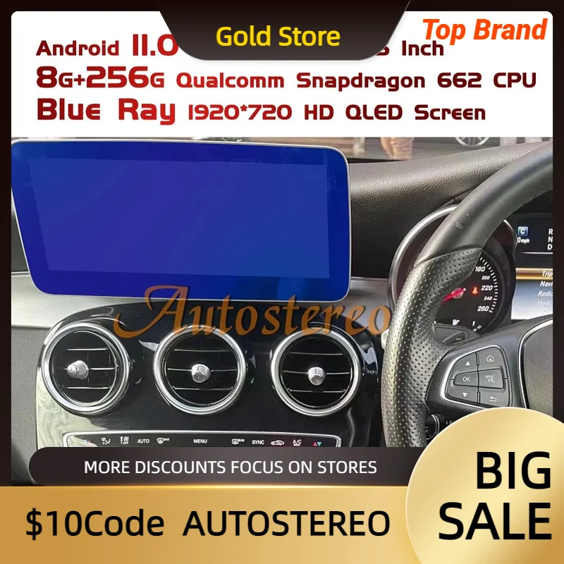 12.3 Android 13.0 128GB For Mercede Benz CLA C117 GLA X156 A Class W176 2013-2019 Car GPS Navigation AutoStereo Multimedia Radio